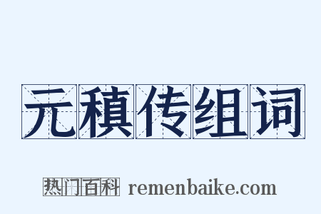 元稹传组词是什么意思的图片
